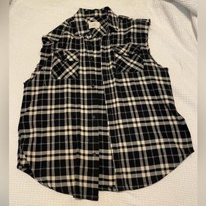 Fear of God distressed flannel vest